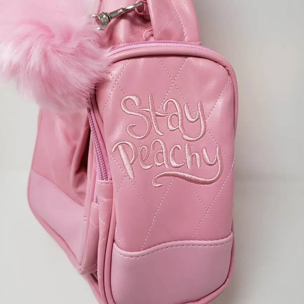 NEW! Stay Peachy 2020 Backpack Pink Heart Cutout Detail